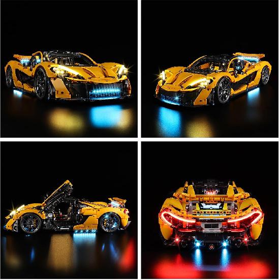 

Kyglaring LED Lighting Kit for Lego Technic McLaren P1 Model Set, Compatible with Lego 42172,Lego Sets Not Included(Classic Version)