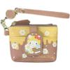 Hatayama Shoji Sanrio Reel Pass Pouch with Honeybee and Hello X 34203275 Pocket, Kitty, Approx. H7.5 W11.5cm,
