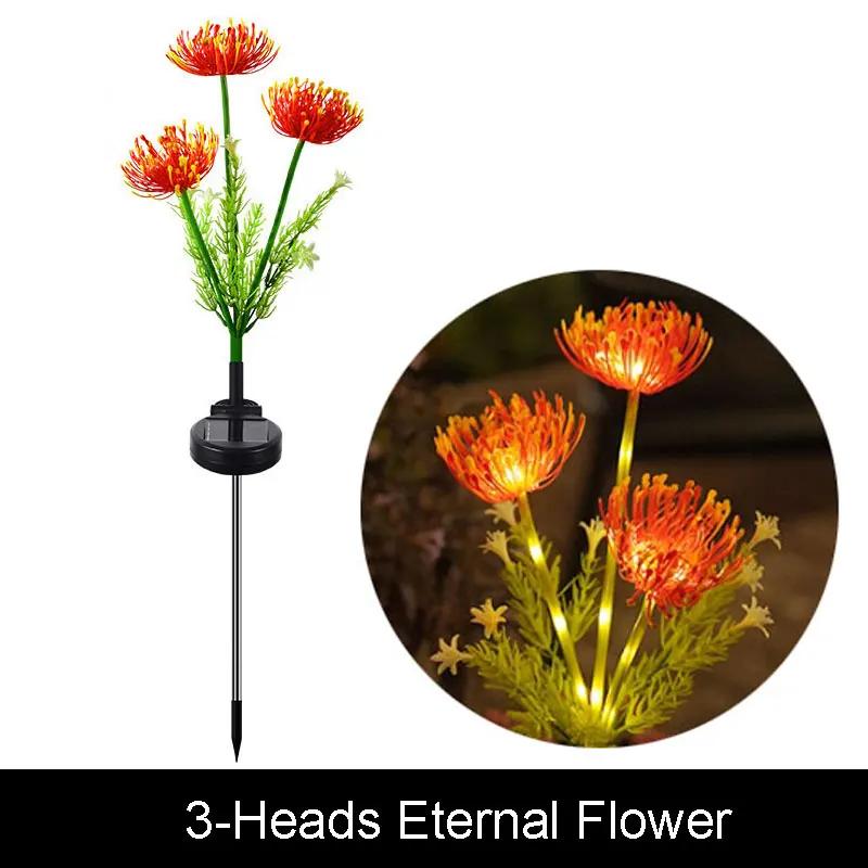 Solar Garden Lights Solar Flowers Lights with Glowing Flowers & Stems Solar Lights Outdoor for Garden Decoration Yard Decor