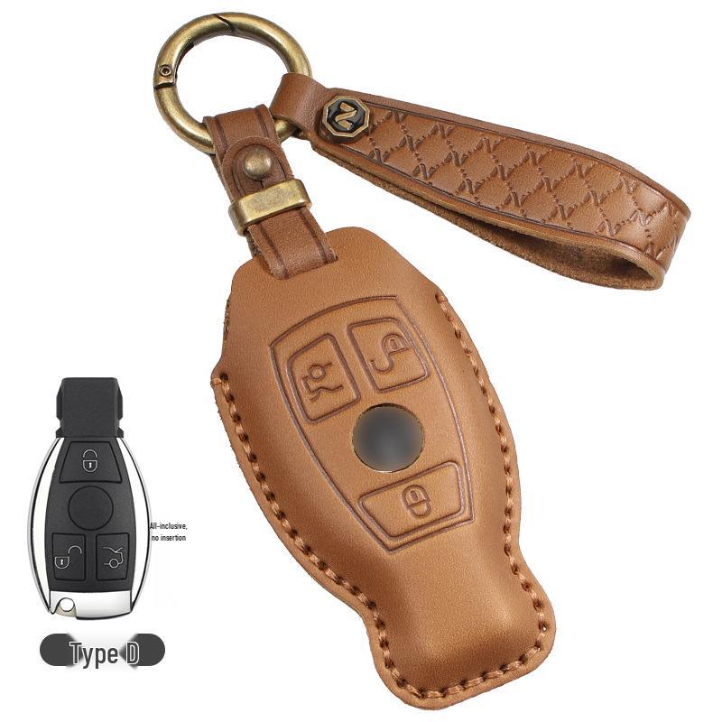 Mercedes-Benz Genuine Leather Key Case for C260L/E300L/GLC300L/A200L/GLE/GLB/GLA Models