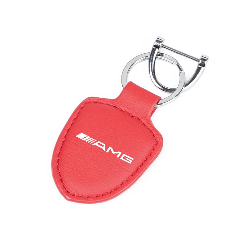 Portachiavi in pelle con emblema per auto, accessorio per Mercedes Benz AMG GLC GLE GLS CLA GLA GLB W213 W206 W205 W204 W212 GX2