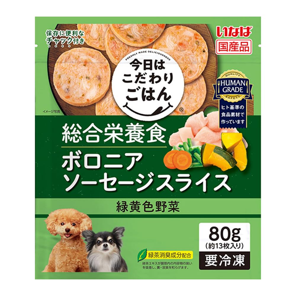 

Корм для животных Inaba Boronia Sausage Green Yellow Vegetables 80 г x 6 шт. [Замороженный] DF-51