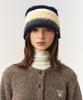 Seteo Striped Knit Bucket Hat Navy