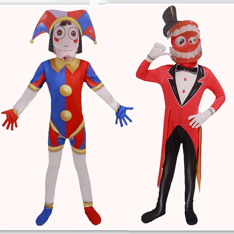 Úžasný a kouzelný digitální cirkus Kostýmy pro dospělé a děti na hraní rolí Kreslený cirkus Poni Kombinéza Dětský kostým na jeviště