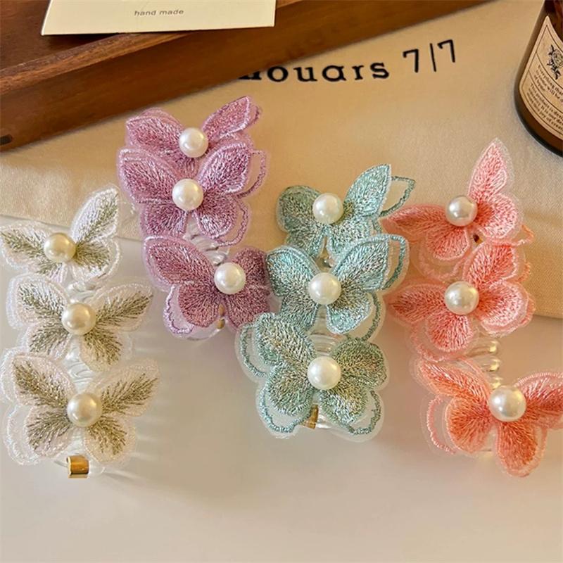 Schmetterling Perle Glattes Haarseil Haarbänder Stirnband Telefondraht Haarbänder Pferdeschwanz Haarseil