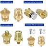 2X M6 M8 Thread Positive Negative Battery Post Connector Terminal Adapter Battery Pole Adapter Brass Battery Terminal Connector