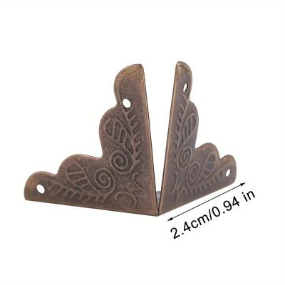 12pcs Wooden Box Corner Protector Cover Guard  for Jewelry Chest Wine Gift Case Decorative Bronze Golden Silver DIY