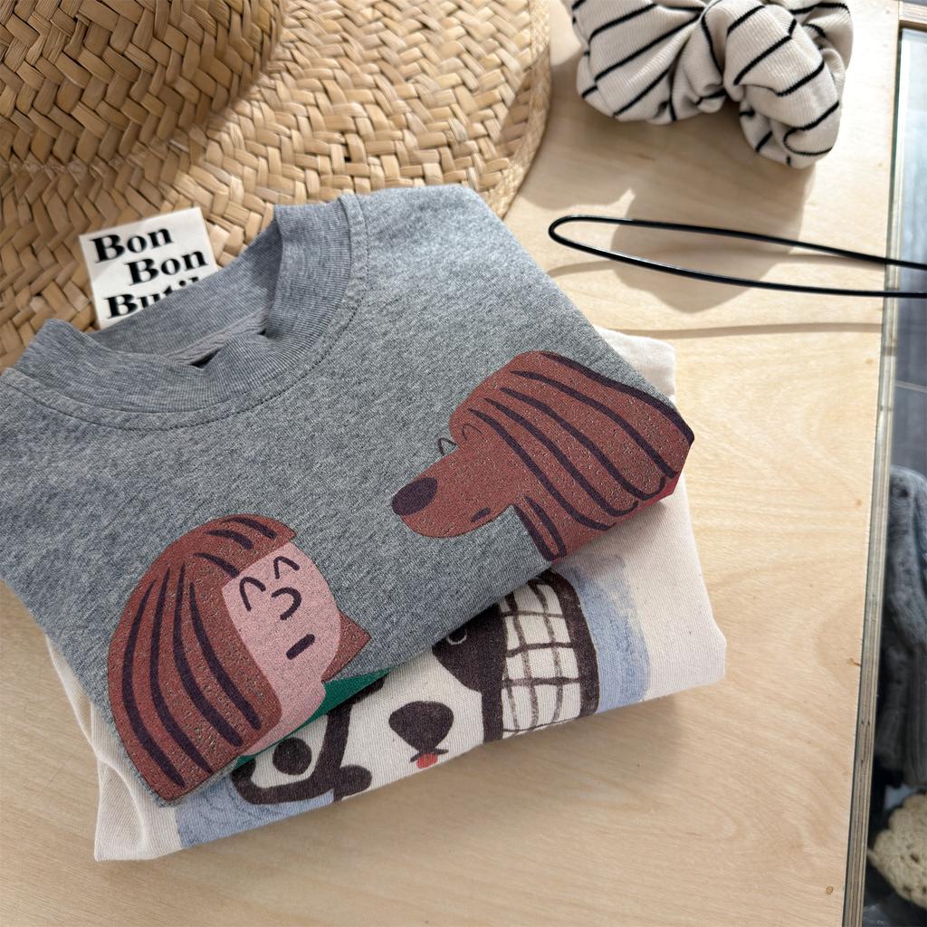 Children'S Clothing Summer Active Print Girls' Short-Sleeve T-Shirt Summer Base Shirt