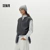 Semir Women's Striped Long-Sleeve Shirt & V-Neck Vest Two-Piece Set