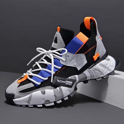 2024 2024 2024 Męskie Sneakersy na Platformie Oddychające Wygodne Buty Sportowe Grube Dzianinowe Siateczkowe Sneakersy Buty Casual Białe Sneakersy