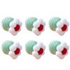 6Pcs Colorful Cat Toy Balls Cute Flower Cat Ball with Bell Kitten Chew Toy Jingle Ball for Biting Rolling Indoor Cat Entertainment