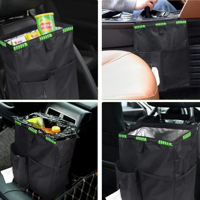 Waterproof Car Trash Can Foldable Large Capacity Hanging Car Trash Bin Rubbish Container Waste Organizer For Car Accessories