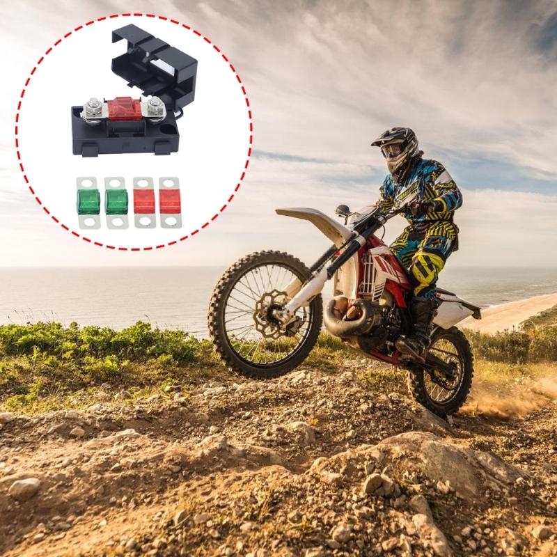 Universeller Sicherungskasten mit 2 Stück 30A und 2 Stück 50A Flachsicherungen für Kfz-Schaltungsschutz Zubehör