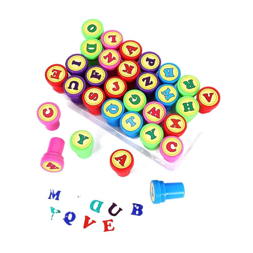 10/12/26Pcs Self-ink Children's Self-stamp Set  for Children Treasure Box Prize Birthday Party Gift