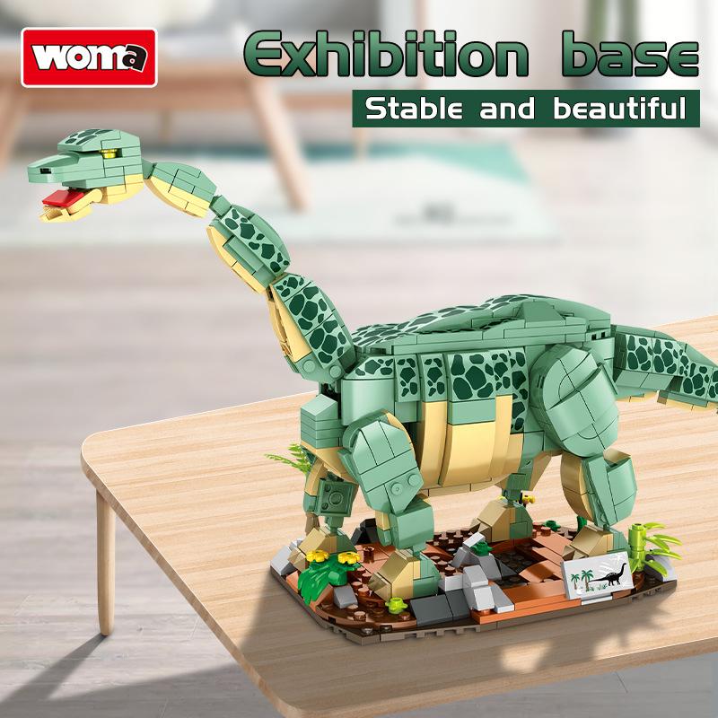 Dinosaur Tyrannosaurus Rex Triceratops Children Simulation Animal Model Building Block Boy Toy