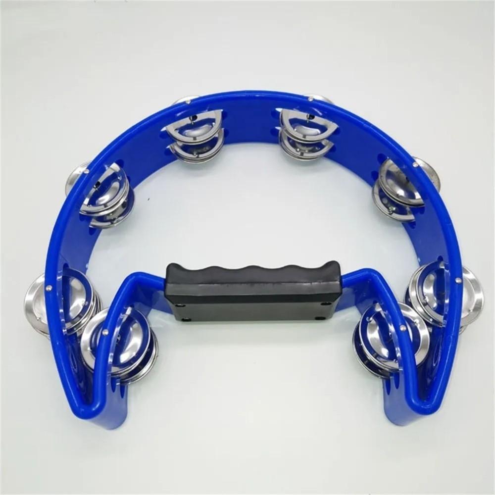 Bright Sound Half Moon Handbell Portable Orff Tambourine Hand Bell Handheld Jingle Bells  Party