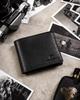 Gift set: men's genuine leather wallet and keychain - Peterson