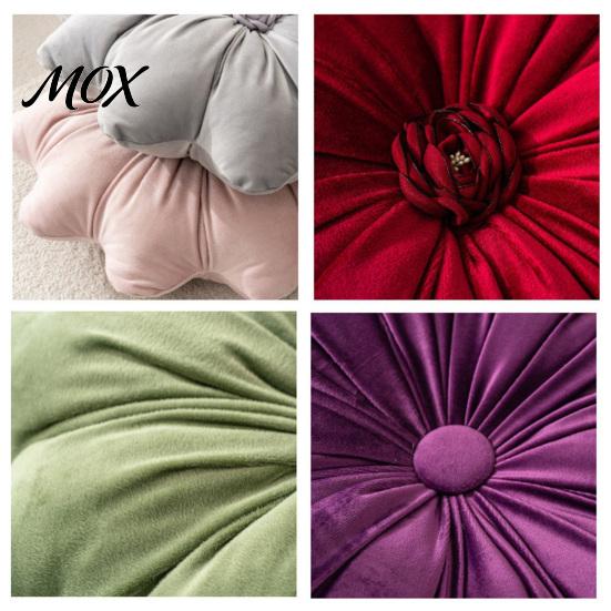 Stuffed Flower Shaped Pillow Round Throw Pillow, 16 Inch Decorative Cushion, Soft for Living Room Shape Sofa Couch Bed Chair Velvet Pillows