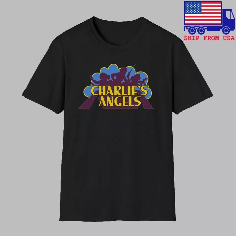 Charlie's Angels 70's 80's Film Maglietta Nera da Uomo Taglia S-5XL Maglietta Unisex