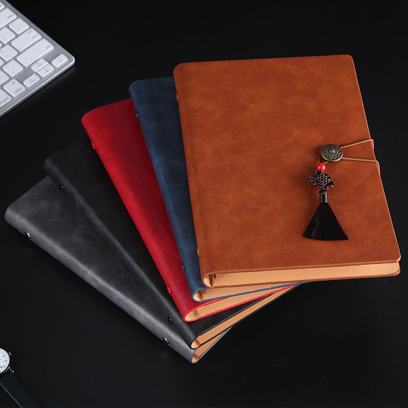 Retro Chinesischer Knoten A5 Loseblatt-Notizbuch - Business-Stil B5 Notizblock mit individuellem Logo