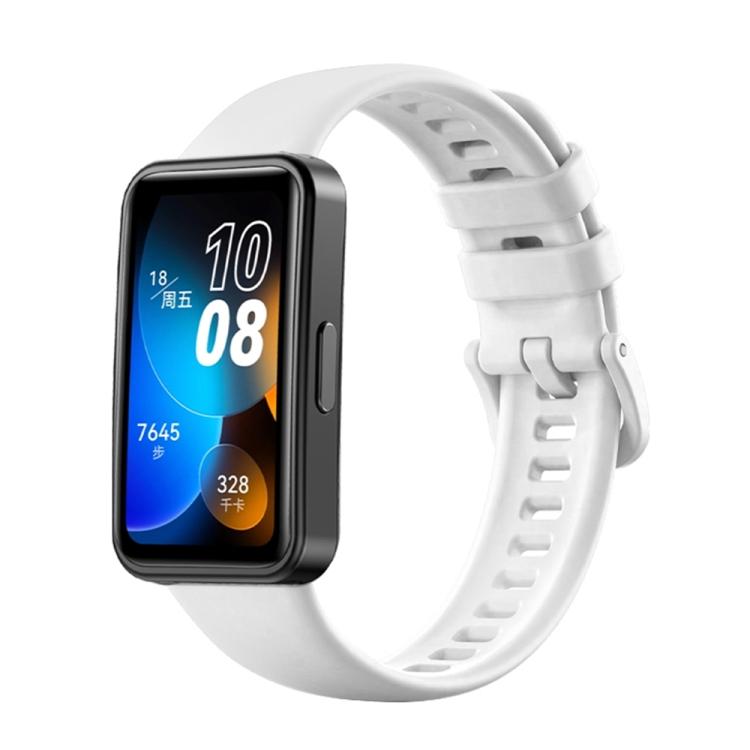 Für Huawei Band 8 16mm einfarbiges Silikon-Ersatz-Uhrenarmband