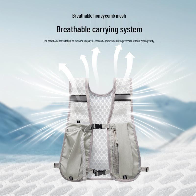 Breathable Multi-Pocket Sports Vest for Outdoor Running and Hiking