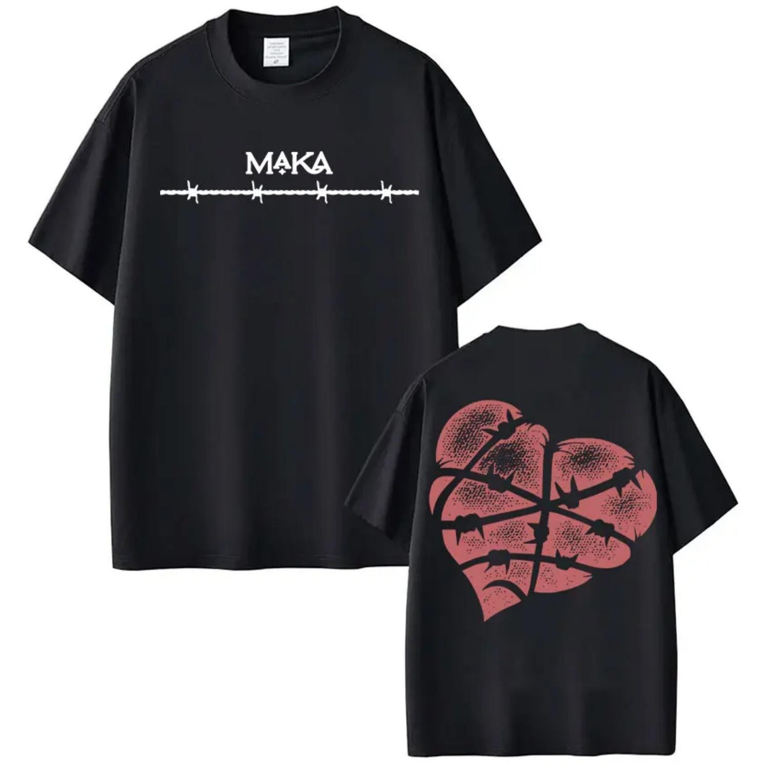 

Rapper Maka Aura Tour 2026 Album Merch T-Shirt Men Women Retro Aesthetic T-Shirts Fashion High Quality Cotton T Shirt Streetwear S чёрный