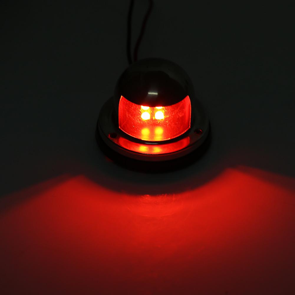 1 Paar rote und grüne LED-Navigationssignallampen aus Edelstahl für Marineboote und Yachten