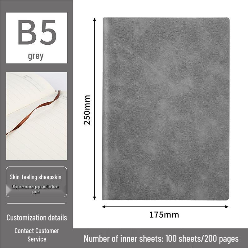 Multi-Size Soft Leather Notebook with Logo Printing - Mini Pocket Memo Pad