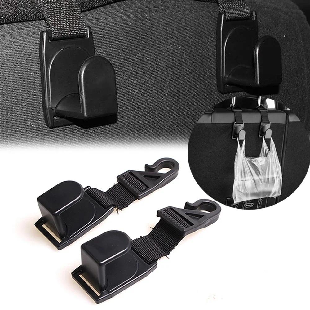 2pcs Black Car Back Seat Headrest Hook Hanger Universal For 2018-2020 Jeep Wrangler JL Sports Rubicon 15 X 4.0 X 4.0cm Amagi