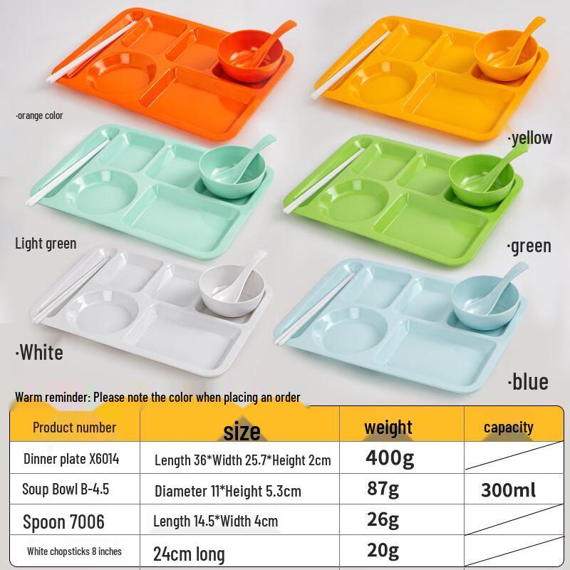 Commercial Rectangular Divided Melamine Food Tray