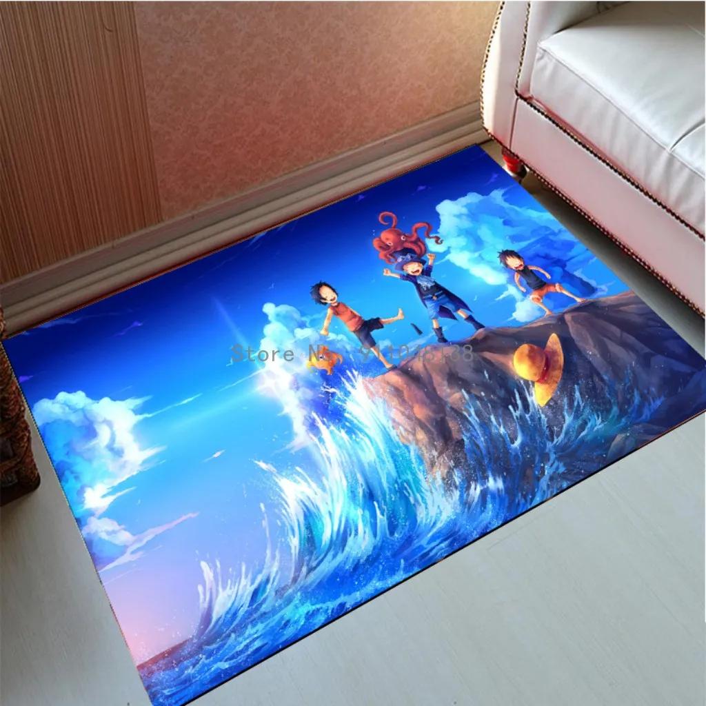 2026 Anime One Piece Japan Cartoon Teppich Teppich Für Wohnzimmer Schlafzimmer Sofa Fußmatte Dekoration Kinder Spielen Rutschfester Boden