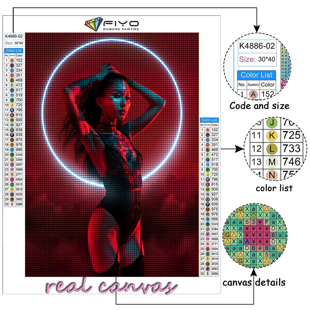Diamond Embroidery Cyberpunk Sexy Art 5D DIY Diamond Painting Cross Stitch Rhinestone