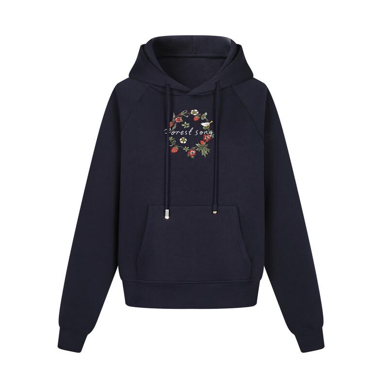 FivePlus Damen Kapuzenpullover mit Buchstabenstickerei