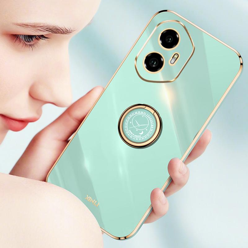 XINLI For Honor 300 Case Ring Kickstand Electroplating TPU Phone Cover