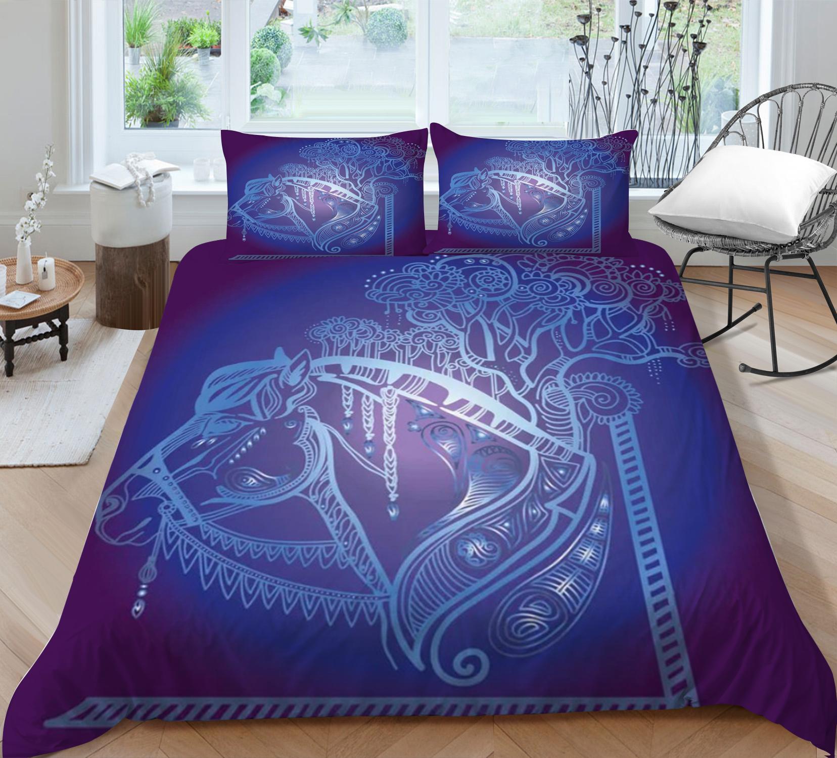 

Комплекты постельного белья высокого качества из полиэстера с богемным принтом, пододеяльник из полиэстера, крутой домашний текстиль, декор для спальни, один размер EU Single 135x200cm