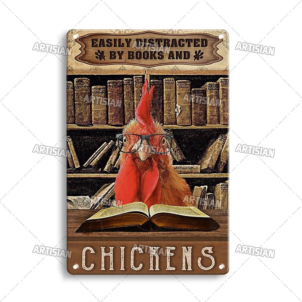 Artisian Girl Loves Books Metal Sign Reading Tin Poster Read Book Decorative Plate Wall Decor Garage Bar Pub Club Hotel Kitchen