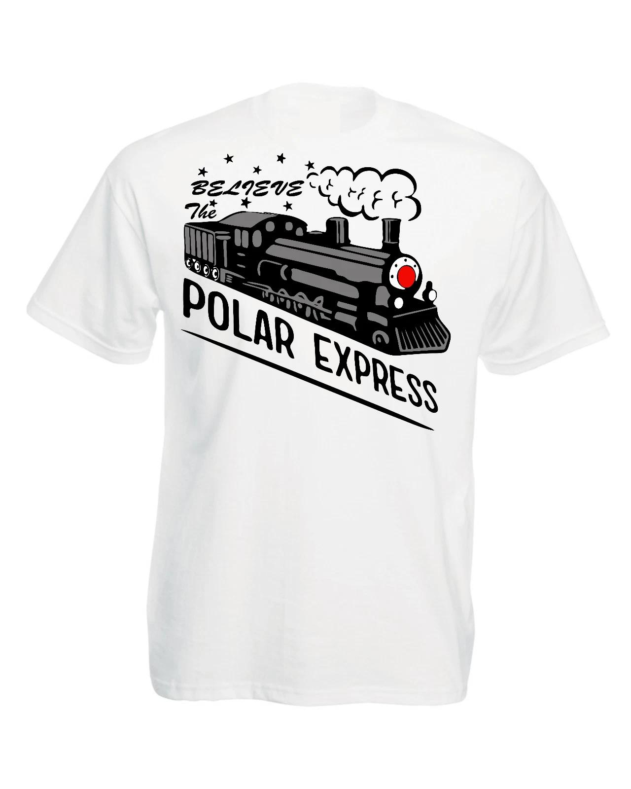 Polar Express 100% Cotton T-shirt Mens Tees Top, Vintage Christmas Shirt, Unisex Adults Tee Top S