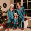 Familie Julepysjamas Matchende Sett 2 Deler Nattøy Antrekk Jule-temakostymer Komfortabelt Loungewear for Voksne Barn
