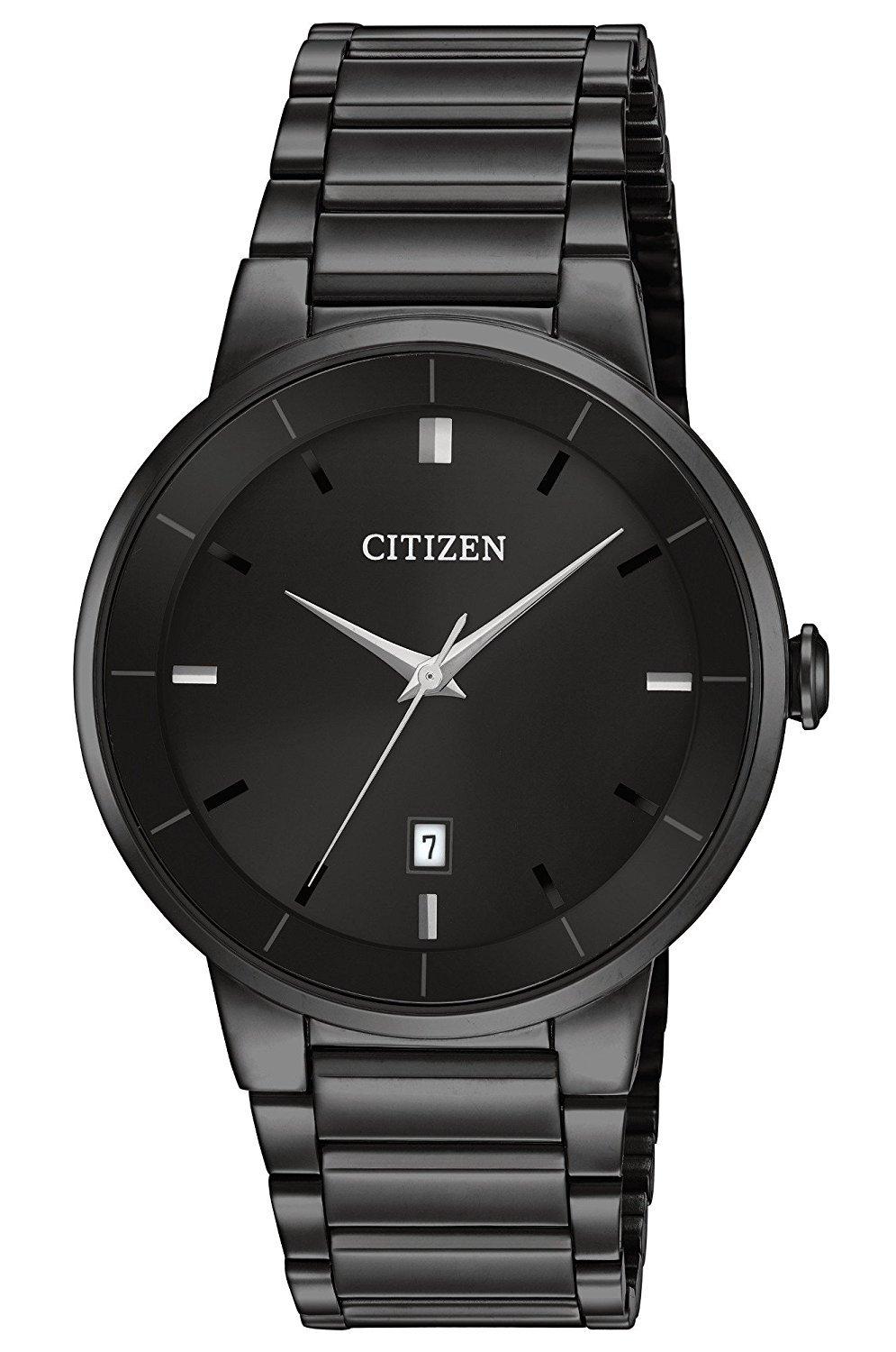Мужские кварцевые часы Citizen Black с датой [Citizen] BI5017-50E [Б/У]