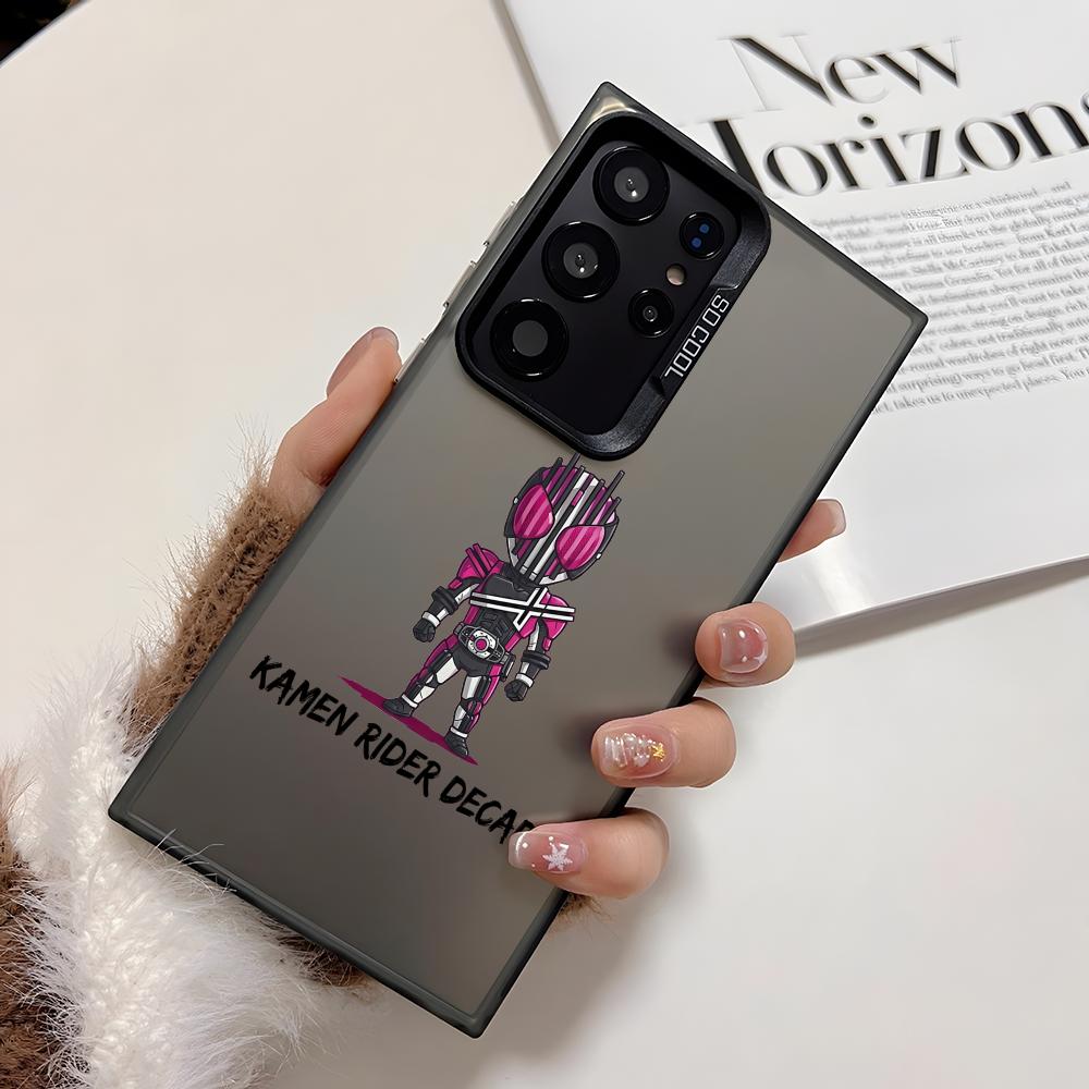 Classic K-Kamen Rider Phone Case For Samsung Galaxy S25 Edge S24 S23 S22 S21 S20 Ultra Funda Silicone Silver Cover