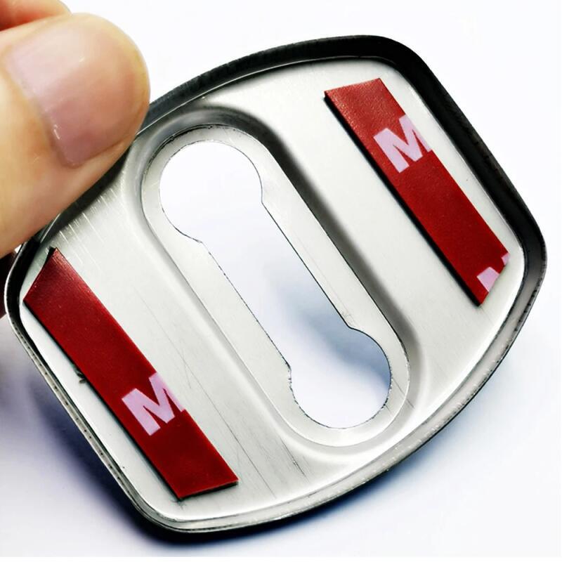Cnzulk1 4PCS Car Door Lock Cover Protection Cover Dustproof Emblem Decals Decor For Kia Rio 2 3 4 5 X Line XLINE Auto Styling Accesorios