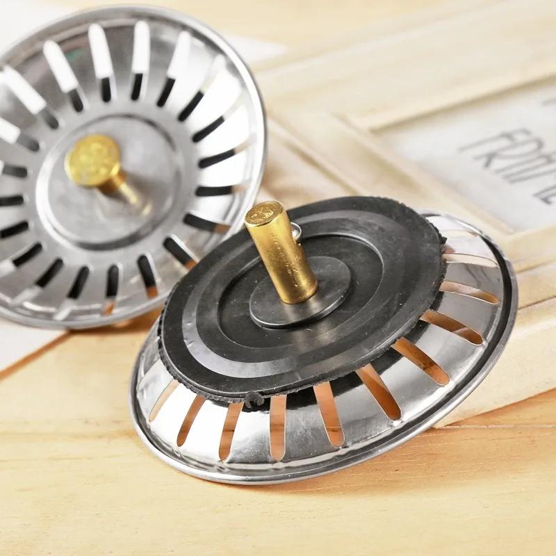 Kitchen Sink Sewer Strainer Basin Drain Stopper Stainless Steel Sink Waste Plug Filter Anti-clog Floor Drain Kitchen Accessories