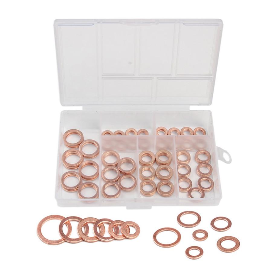 120Pcs M5 M6 M8 M10 M12 T3 Copper Sealing Washer For Boat Crush Washer Flat Seal