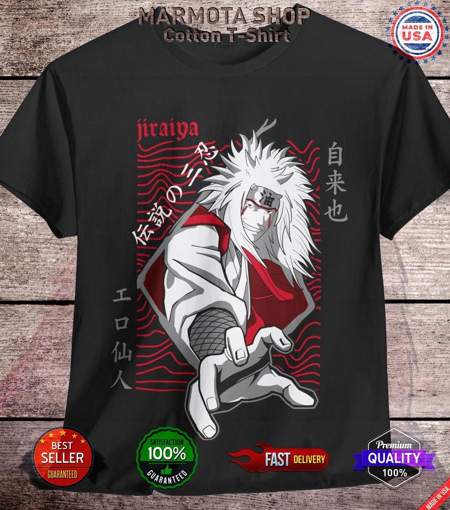 

Jiraiya Shirt Naruto Shippuden Sasuke Kakashi Anime Unisex Tee T-Shirt All Size M