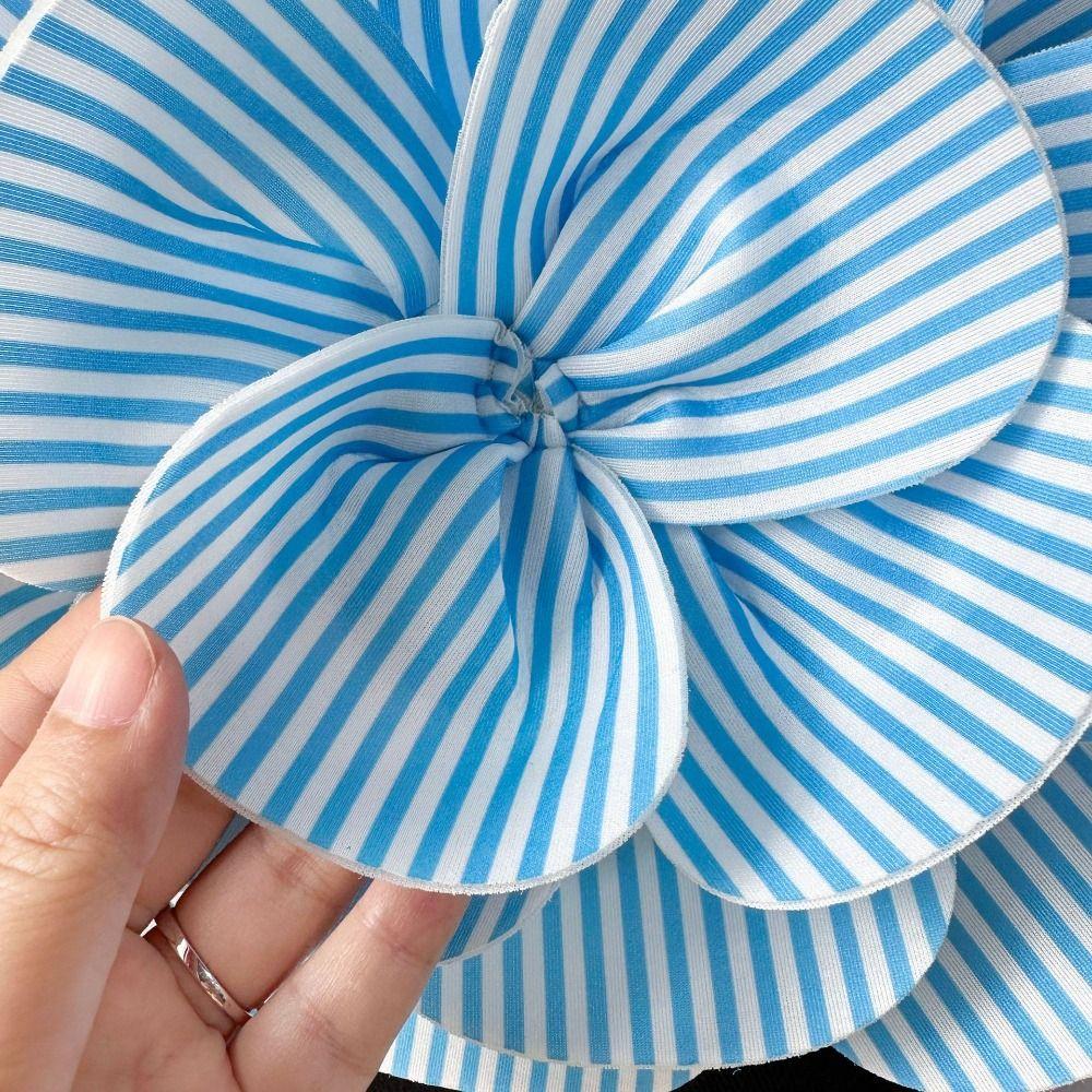 New 27cm Rose Flower Headpiece Multi-layered Handmade Bridal Headband Stripe Corsage Apparel Shoes and Bags