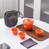 Light luxury travel tea set wholesale creative one pot three cups high-end boutique outdoor express cup portable bag gifts