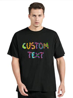 Unisex Custom Design Logo Printing Personalized Unisexs Harajuku Customized Text Photos Clothing Cotton Tshirt Tees Tops