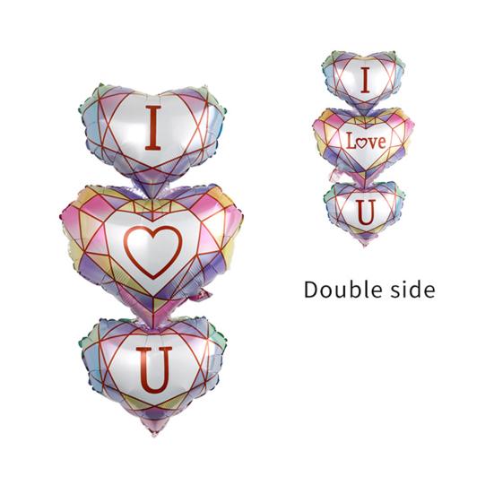 1/3 szt. balon imprezowy szczelny do nadmuchania, stwórz atmosferę, łatwy diamentowy balon miłosny, dekoracja na rocznicę ślubu