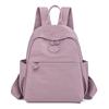 Backpack women's solid color casual simple versatile schoolbag literary style outdoor travel commuting texture women's schoolbag